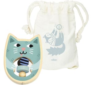Vilac Wooden Rattle Cat